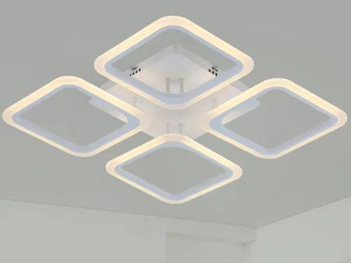 LED Design mennyezeti lámpa 70W, 5800 lm, 3000-6500K, négyzet, fehér, IP20 - J3325/W