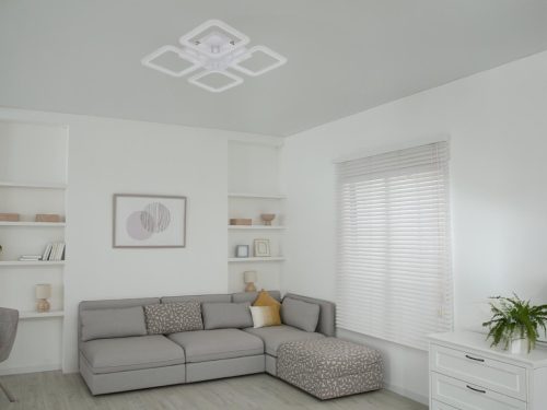 LED Design mennyezeti lámpa 70W, 5800 lm, 3000-6500K, négyzet, fehér, IP20 - J3325/W