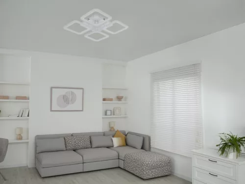 LED Design mennyezeti lámpa 70W, 5800 lm, 3000-6500K, négyzet, fehér, IP20 - J3325/W