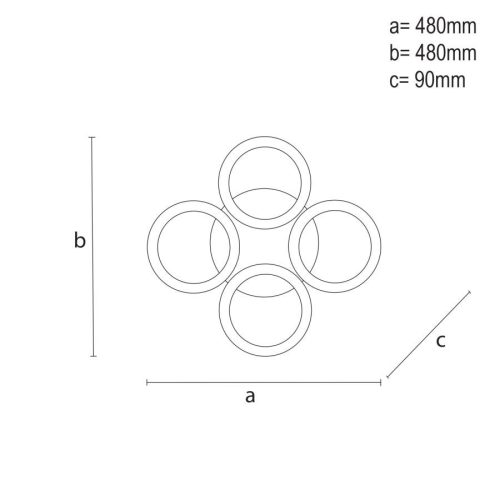 LED Design mennyezeti lámpa 55W, 4800 lm, 3000-6500K, fehér, IP20 - J3328/W