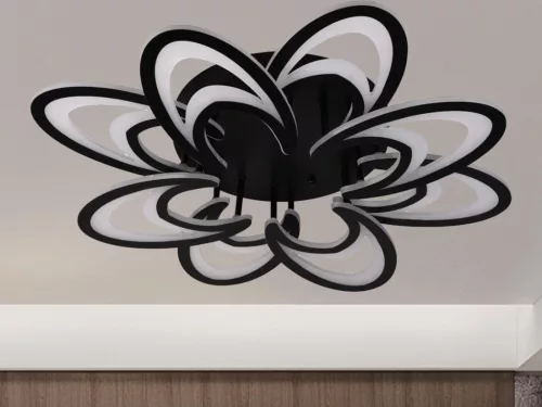 LED Design mennyezeti lámpa 125W, 10600 lm, 3000-6500K, fekete, IP20 - J3331/B