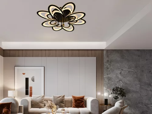 LED Design mennyezeti lámpa 125W, 10600 lm, 3000-6500K, fekete, IP20 - J3331/B