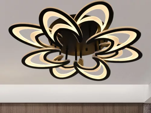 LED Design mennyezeti lámpa 125W, 10600 lm, 3000-6500K, fekete, IP20 - J3331/B