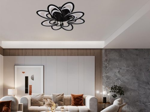 LED Design mennyezeti lámpa 125W, 10600 lm, 3000-6500K, fekete, IP20 - J3331/B