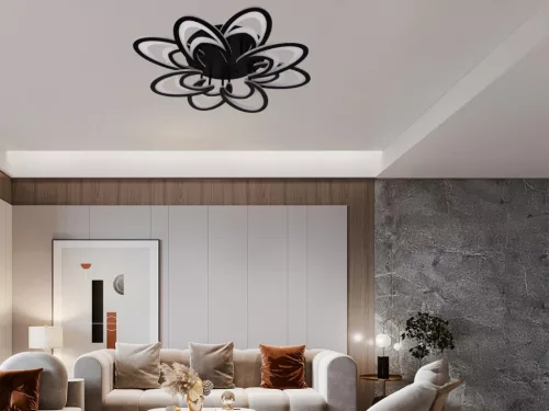 LED Design mennyezeti lámpa 125W, 10600 lm, 3000-6500K, fekete, IP20 - J3331/B