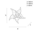 LED design mennyezeti lámpa 180W 900x80 mm IP20 3000-6500K dimmelhető SMART vezérlés - J3337/CH