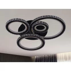   LED design mennyezeti lámpa 120W, 7600 lm, 3000K-6500K, IP20, fém-akril - J3338/B