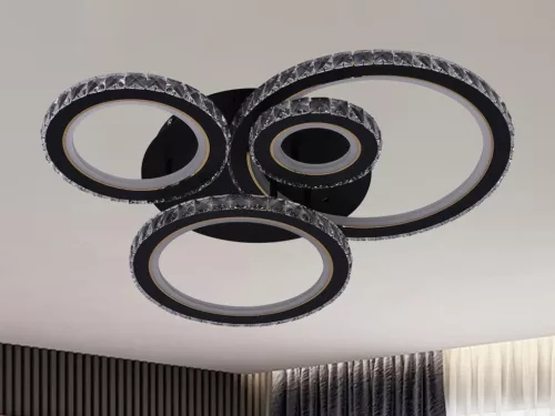 LED design mennyezeti lámpa 120W, 7600 lm, 3000K-6500K, IP20, fém-akril - J3338/B