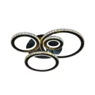 LED design mennyezeti lámpa 120W, 7600 lm, 3000K-6500K, IP20, fém-akril - J3338/B