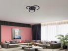 LED design mennyezeti lámpa 120W, 7600 lm, 3000K-6500K, IP20, fém-akril - J3338/B