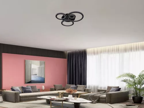 LED design mennyezeti lámpa 120W, 7600 lm, 3000K-6500K, IP20, fém-akril - J3338/B