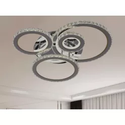   LED design mennyezeti lámpa 120W, 7600 lm, 3000K-6500K, IP20, fém-akril - J3338/CH