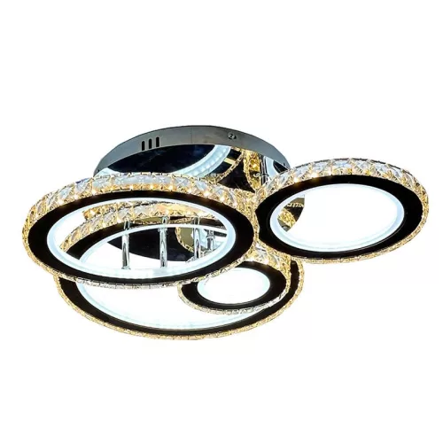 LED design mennyezeti lámpa 120W, 7600 lm, 3000K-6500K, IP20, fém-akril - J3338/CH