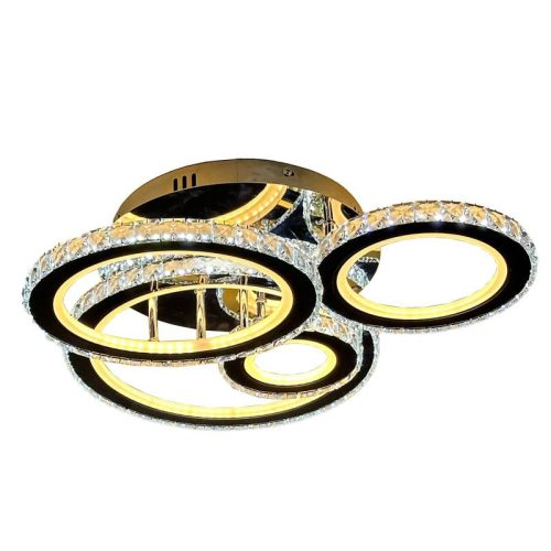 LED design mennyezeti lámpa 120W, 7600 lm, 3000K-6500K, IP20, fém-akril - J3338/CH