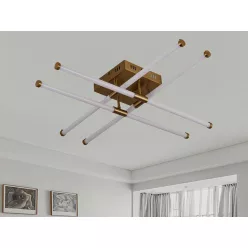   LED design mennyezeti lámpa 30W, 2800lm, 3000-6500K, IP20, fém-akril - J3339/G