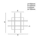 LED design mennyezeti lámpa 30W, 2800lm, 3000-6500K, IP20, fém-akril - J3339/G