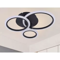   LED mennyezeti lámpa 40W 3200lm dimmelhető SMART vezérlés IP20, fekete – J3340/B