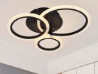 LED mennyezeti lámpa 40W 3200lm dimmelhető SMART vezérlés IP20, fekete – J3340/B