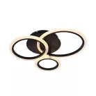 LED mennyezeti lámpa 40W 3200lm dimmelhető SMART vezérlés IP20, fekete – J3340/B