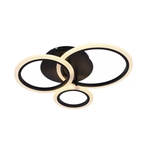 LED mennyezeti lámpa 40W 3200lm dimmelhető SMART vezérlés IP20, fekete – J3340/B