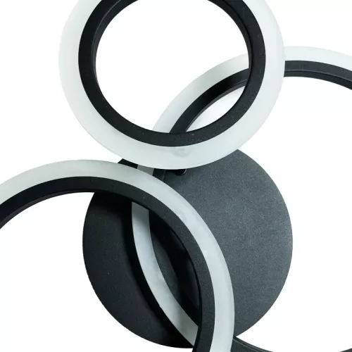 LED mennyezeti lámpa 40W 3200lm dimmelhető SMART vezérlés IP20, fekete – J3340/B