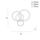 LED mennyezeti lámpa 40W 3200lm dimmelhető SMART vezérlés IP20, fekete – J3340/B