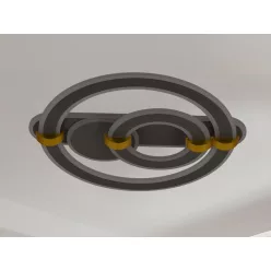   LED design mennyezeti lámpa 120W, 9700 lm, 3000K–6500K, IP20, 499x470x155 mm - J3341/B