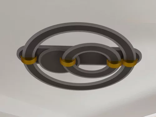 LED design mennyezeti lámpa 120W, 9700 lm, 3000K–6500K, IP20, 499x470x155 mm - J3341/B