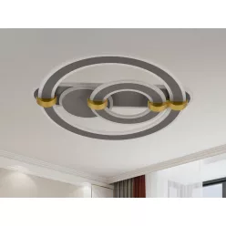   LED design mennyezeti lámpa 120W, 9700 lm, 3000K–6500K, IP20, 499x470x155 mm - J3341/S