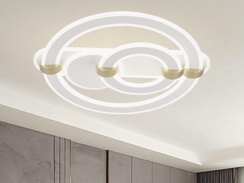 LED design mennyezeti lámpa 120W, 9700 lm, 3000K–6500K, IP20, 499x470x155 mm - J3341/W