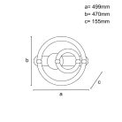 LED design mennyezeti lámpa 120W, 9700 lm, 3000K–6500K, IP20, 499x470x155 mm - J3341/W