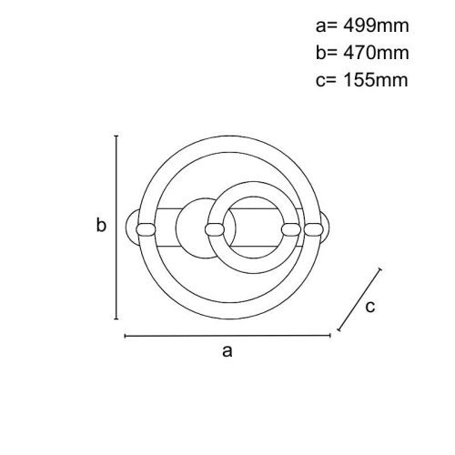 LED design mennyezeti lámpa 120W, 9700 lm, 3000K–6500K, IP20, 499x470x155 mm - J3341/W