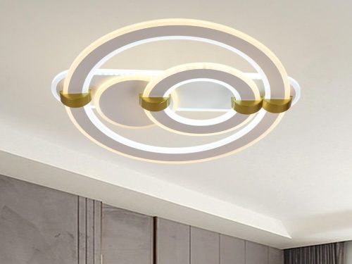 LED design mennyezeti lámpa 120W, 9700 lm, 3000K–6500K, IP20, 499x470x155 mm - J3341/W