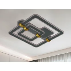   LED design mennyezeti lámpa 140W, 10100 lm, 3000K–6500K, IP20, 499x470x155 mm - J3342/S