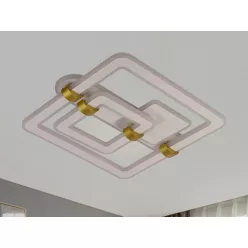   LED design mennyezeti lámpa 140W, 10100 lm, 3000K–6500K, IP20, 499x470x155 mm - J3342/W