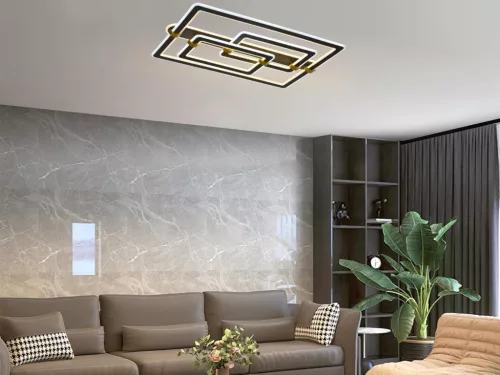 LED design mennyezeti lámpa 280W, 22000 lm, 3000K–6500K, IP20, 900x600x165 mm - J3343/B