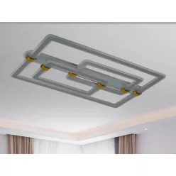   LED design mennyezeti lámpa 280W, 22000 lm, 3000K–6500K, IP20, 900x600x165 mm - J3343/S