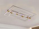 LED design mennyezeti lámpa 280W, 22000 lm, 3000K–6500K, IP20, 900x600x165 mm - J3343/W