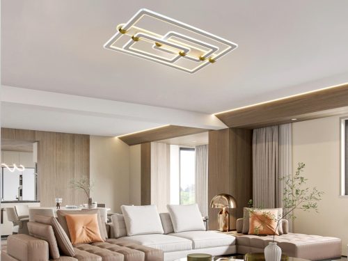 LED design mennyezeti lámpa 280W, 22000 lm, 3000K–6500K, IP20, 900x600x165 mm - J3343/W