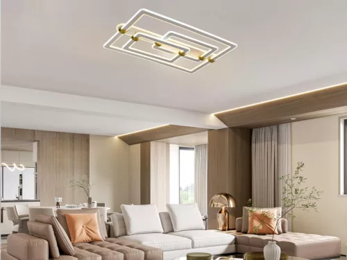 LED design mennyezeti lámpa 280W, 22000 lm, 3000K–6500K, IP20, 900x600x165 mm - J3343/W