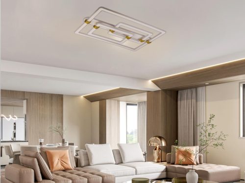 LED design mennyezeti lámpa 280W, 22000 lm, 3000K–6500K, IP20, 900x600x165 mm - J3343/W