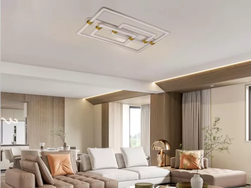 LED design mennyezeti lámpa 280W, 22000 lm, 3000K–6500K, IP20, 900x600x165 mm - J3343/W