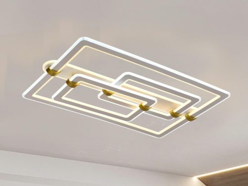 LED design mennyezeti lámpa 280W, 22000 lm, 3000K–6500K, IP20, 900x600x165 mm - J3343/W