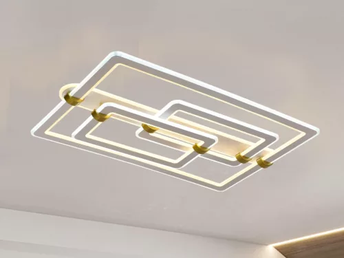 LED design mennyezeti lámpa 280W, 22000 lm, 3000K–6500K, IP20, 900x600x165 mm - J3343/W