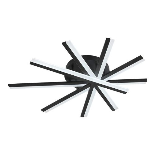 LED mennyezeti lámpa 75W, 4100lm, 3000-6500K, fekete, IP20, fém-akril - J3344/B