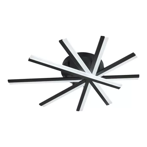 LED mennyezeti lámpa 75W, 4100lm, 3000-6500K, fekete, IP20, fém-akril - J3344/B