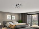 LED mennyezeti lámpa 75W, 4100lm, 3000-6500K, fekete, IP20, fém-akril - J3344/B