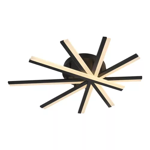 LED mennyezeti lámpa 75W, 4100lm, 3000-6500K, fekete, IP20, fém-akril - J3344/B