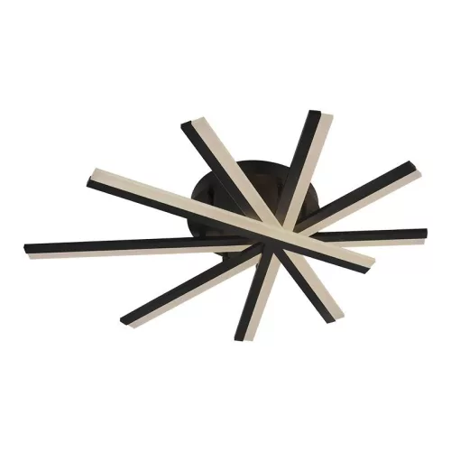 LED mennyezeti lámpa 75W, 4100lm, 3000-6500K, fekete, IP20, fém-akril - J3344/B