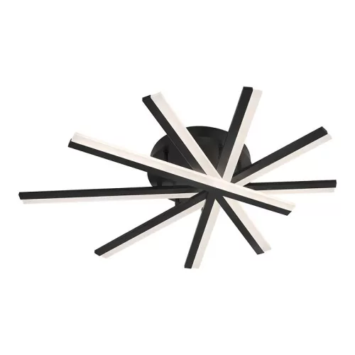 LED mennyezeti lámpa 75W, 4100lm, 3000-6500K, fekete, IP20, fém-akril - J3344/B